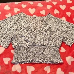 Floral Blue Women's Top